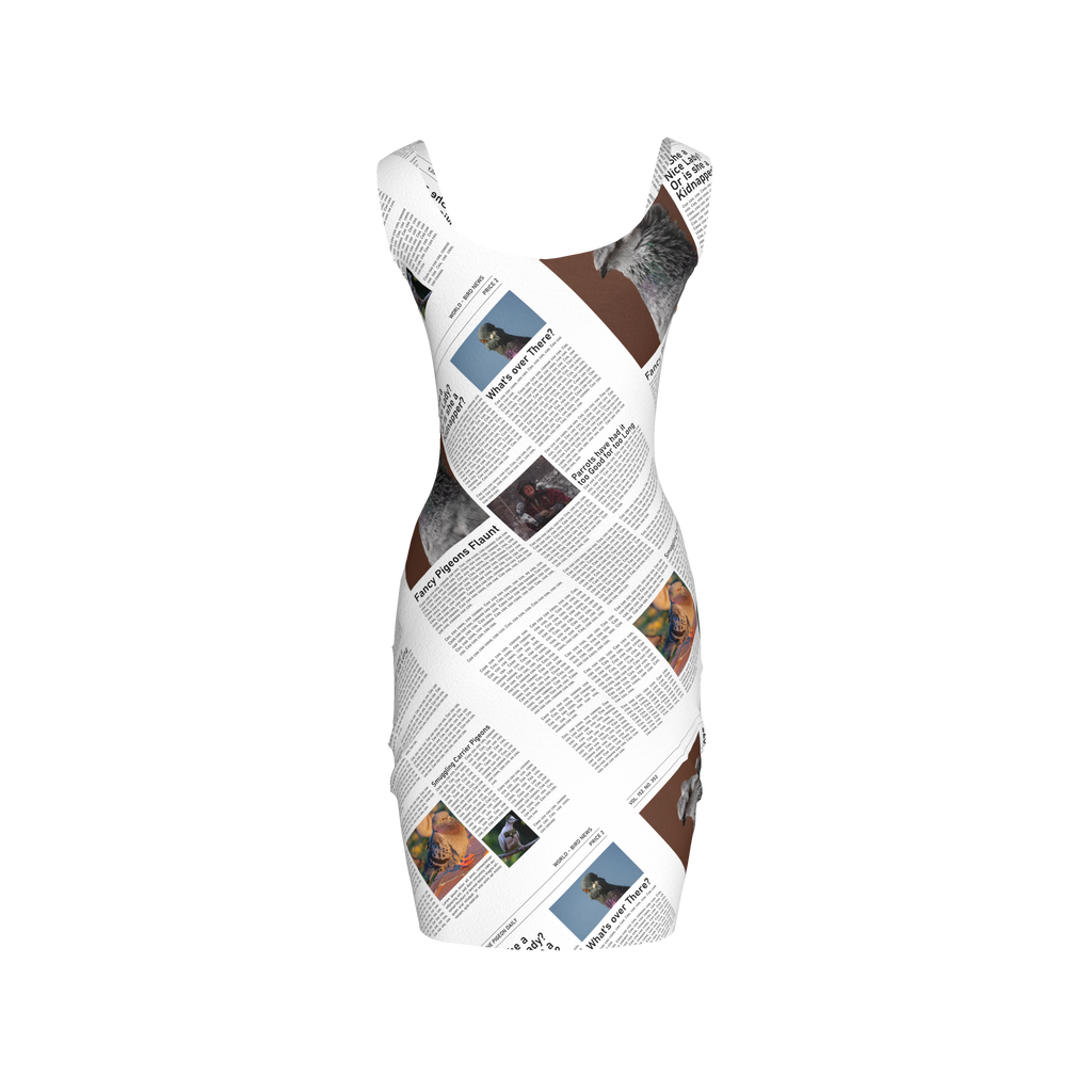 Pigeon Newsprint Mini Dress