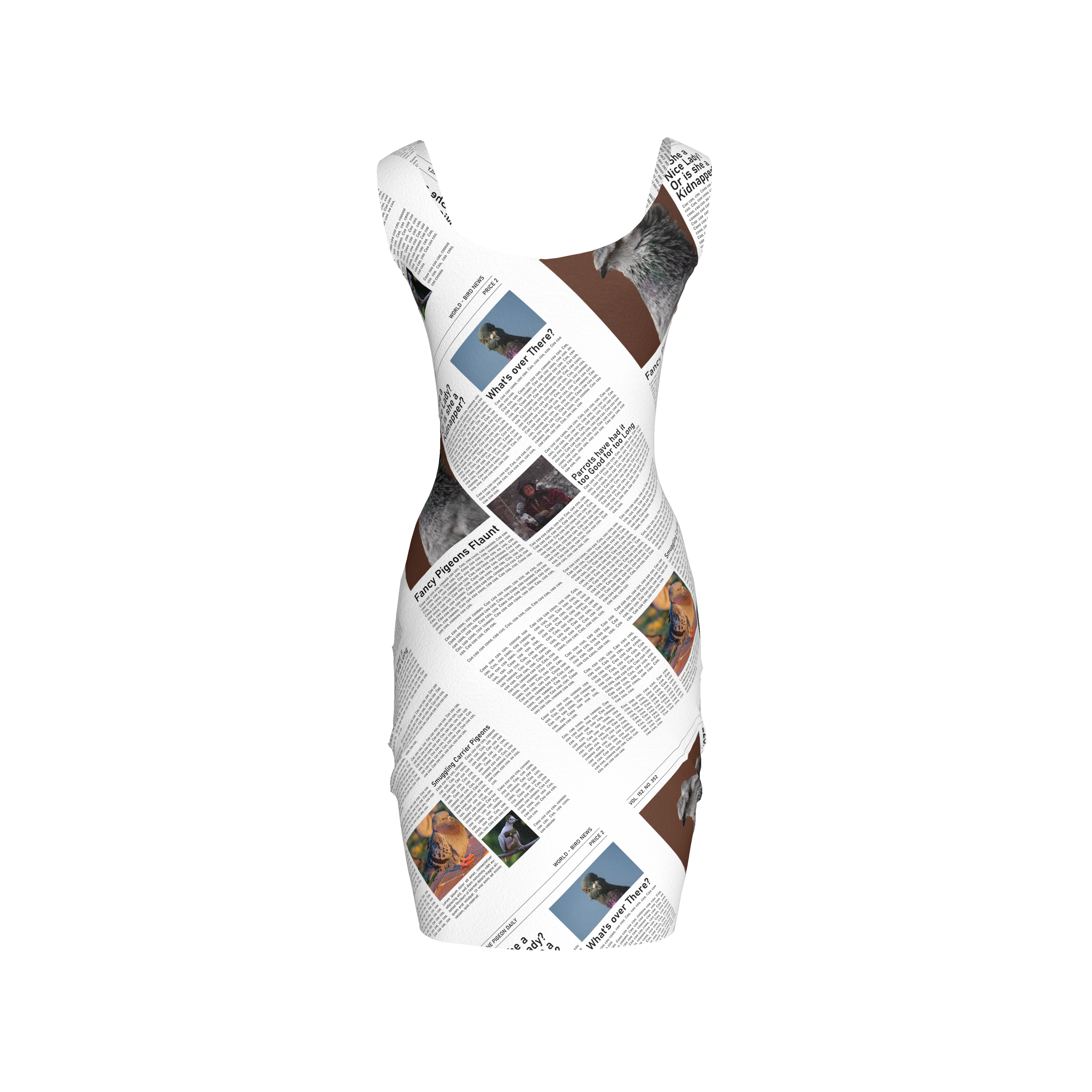 Pigeon Newsprint Mini Dress