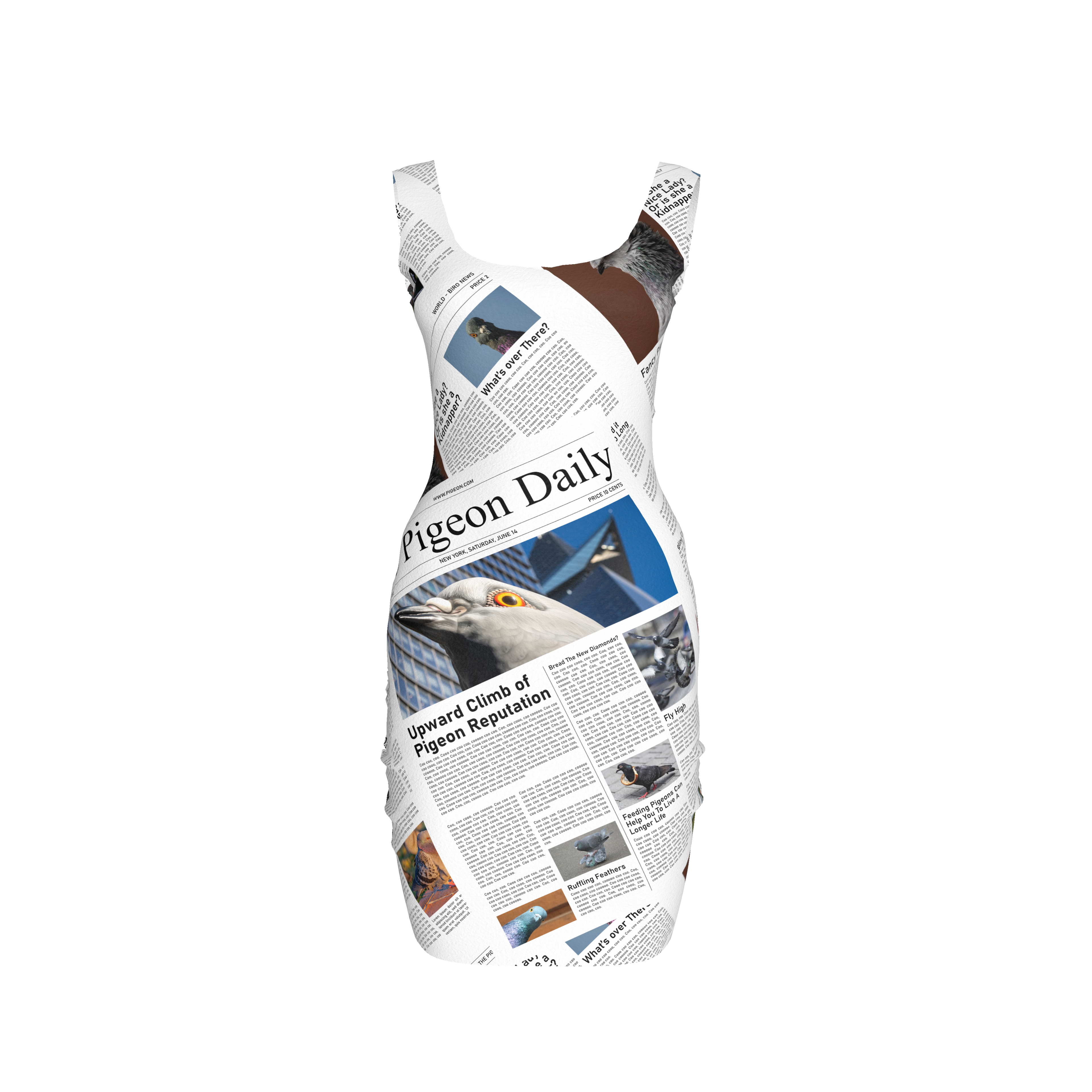 Pigeon Newsprint Mini Dress